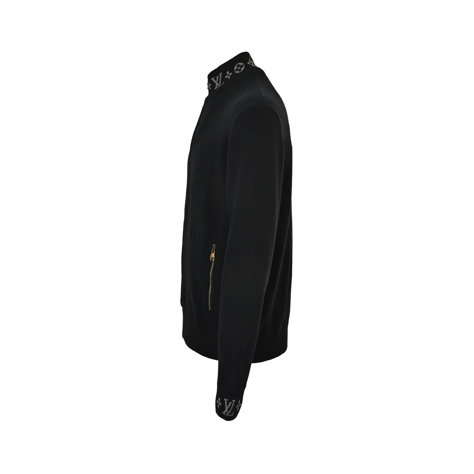 Louis Vuitton/Louis Vuitton jacquard threaded wool zipper jacket